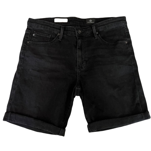 AG Adriano Goldschmied The Brooke Black Mid-Rise Cuffed Hem Bermuda Short Sz 30 - Picture 1 of 12